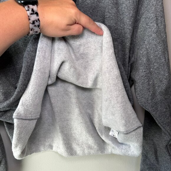 Calvin Klein Women's Fleece Lined Hoodie Sweatshirt Cropped Gray Size XXL - Picture 5 of 7